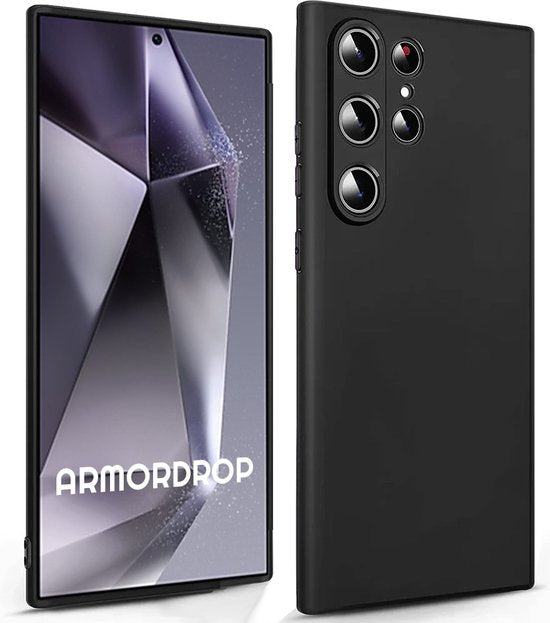 Armordrop Zwart Hoesje Geschikt Voor Samsung S24 ULTRA - Telefoonhoesje Zwart