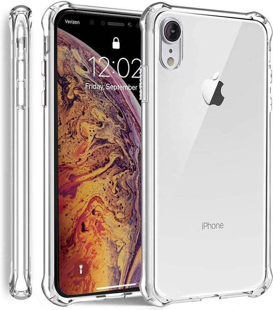 Hoesje en Screenprotector Combi Geschikt Voor iPhone XR - Anti Shock Hoesje + 2x Screenprotector