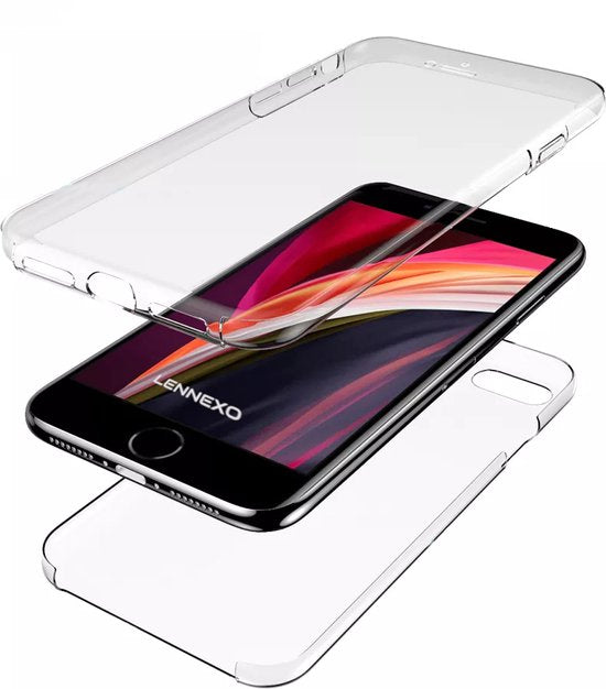360° Hoesje Geschikt Voor iPhone SE 2022 / iPhone SE 2020 Hoesje / iPhone 8 Hoesje / iPhone 7 Hoesje en Screenprotector