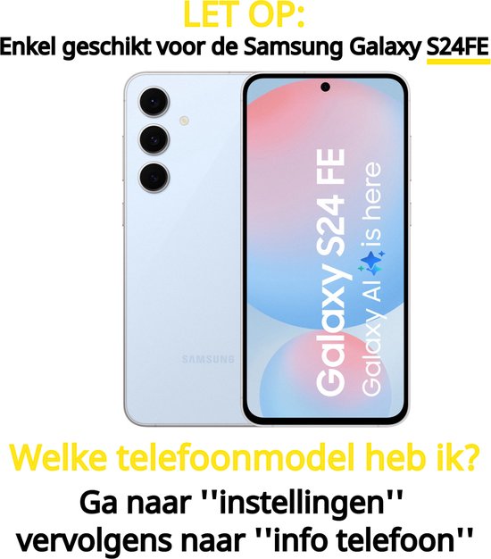 Privacy Screenprotector Geschikt Voor Samsung S24FE (Fan Edition) - Volledige Beschermglas - PREMIUM Tempered Glass - 1 stuk