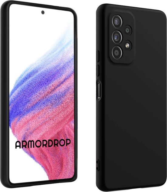 Armordrop Zwart Hoesje Geschikt Voor Samsung A53 - Telefoonhoesje Zwart