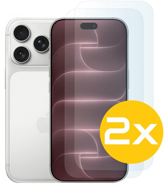 Screenprotector Geschikt Voor iPhone 18 Pro - Glasplaat - Tempered Glass - 2 Stuks
