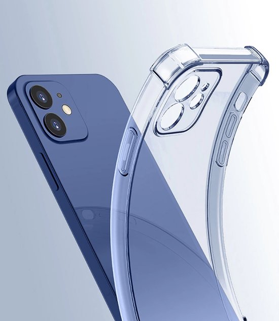 Hoesje en Screenprotector Combi Geschikt Voor iPhone 13 - Anti Shock Hoesje + 2x Screenprotector