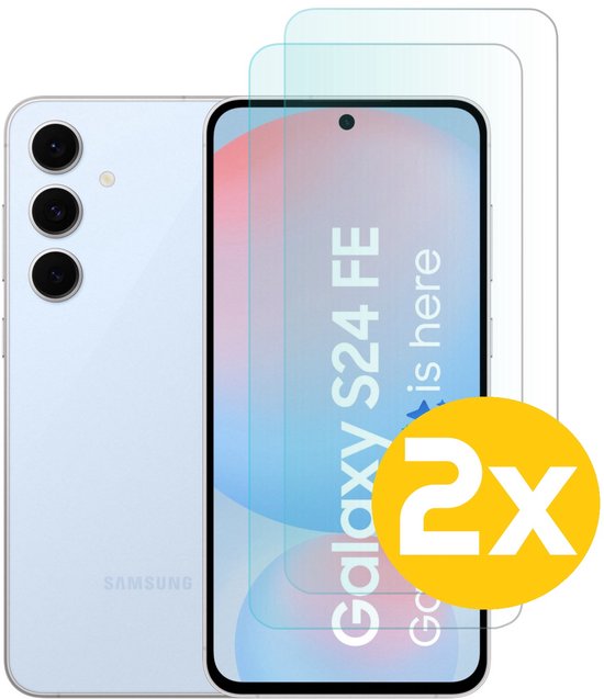 Screenprotector Geschikt Voor Samsung Galaxy S24FE (Fan Edition) - Glasplaat - Tempered Glass - 2 Stuks