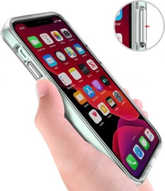 Hoesje en Screenprotector Combi Geschikt Voor iPhone 12 Mini - Transparant Hoesje + Premium screenprotector