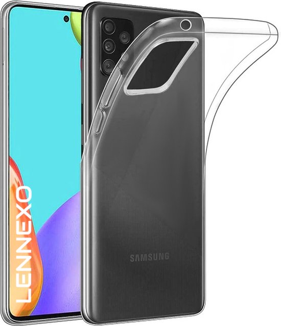 Hoesje en Screenprotector Combi Geschikt Voor Samsung Galaxy A72 - Transparant Hoesje + 2x Screenprotector