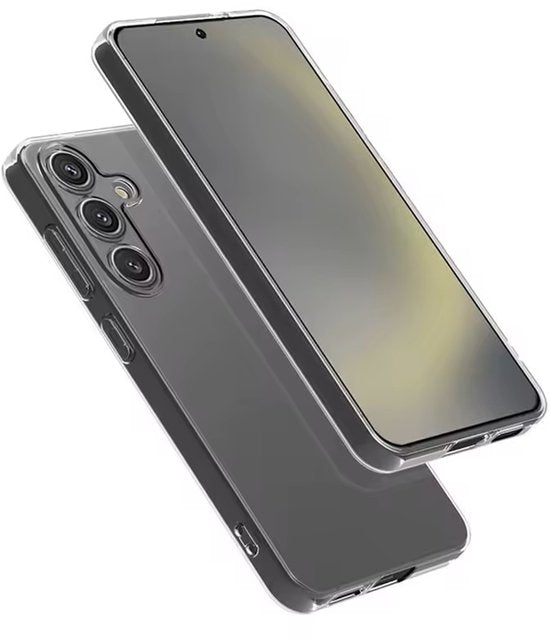 Hoesje en Screenprotector Combi Geschikt Voor Samsung Galaxy S25+ (S25 PLUS) - Transparant Hoesje + 2x Screenprotector