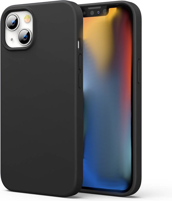 Hoesje en Screenprotector Combi Geschikt Voor iPhone 13 Mini - Zwart Hoesje + Premium Screenprotector