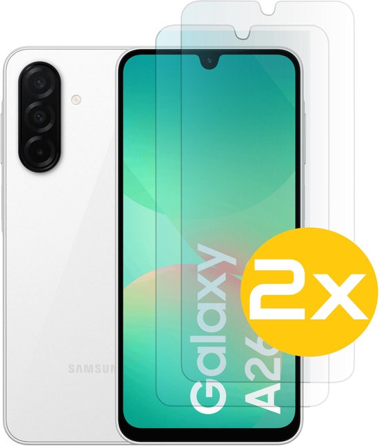 Screenprotector Geschikt Voor Samsung Galaxy A26 - Glasplaat - Tempered Glass - 2 Stuks