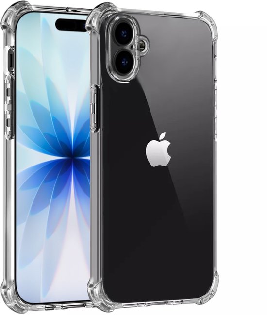 Anti Shock Hoesje Geschikt Voor iPhone 17 - Anti Shock - ShockProof Silicone Case - Transparant Back Cover