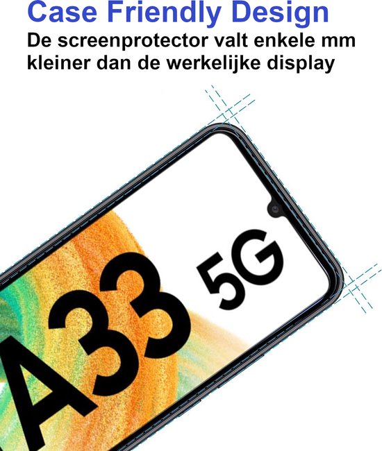 Premium Screenprotector Geschikt Voor Samsung A33 5G - Gehard Glas - 2 Stuks