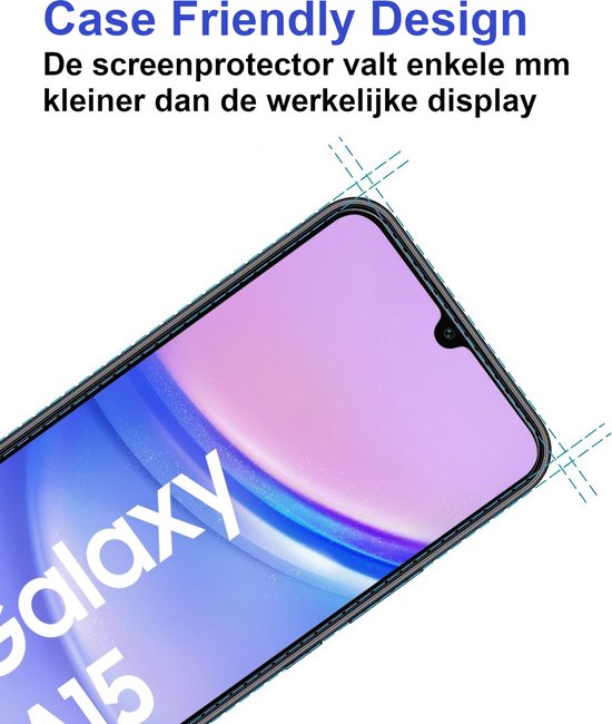 Premium Screenprotector Geschikt Voor Samsung A15 - Gehard Glas - 2 Stuks