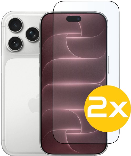 Full Cover Screenprotector Geschikt Voor iPhone 18 Pro - Volledige Beschermglas - PREMIUM Tempered Glass - 2 stuks