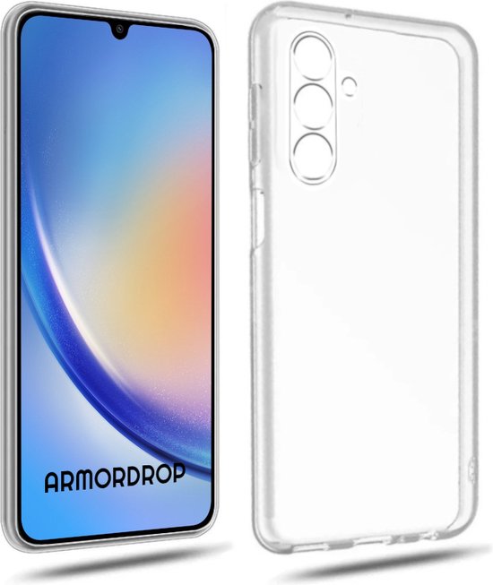 Armordrop Transparant Hoesje Geschikt Voor Samsung A34 Hoesje - Stevige Beschermhoesje
