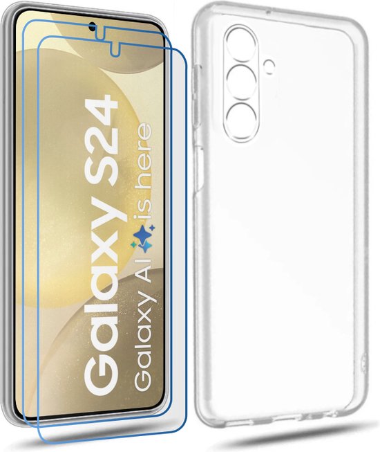 ArmorDrop Transparant Hoesje Inclusief 2x Screenprotector Geschikt Voor Samsung S24