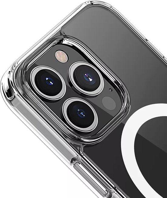Lennexo Hoesje Geschikt Voor iPhone 14 Pro Max Met Magneet Ring - Siliconen Hoesje Voor Draadloos Opladen en Geschikt voor Magsafe
