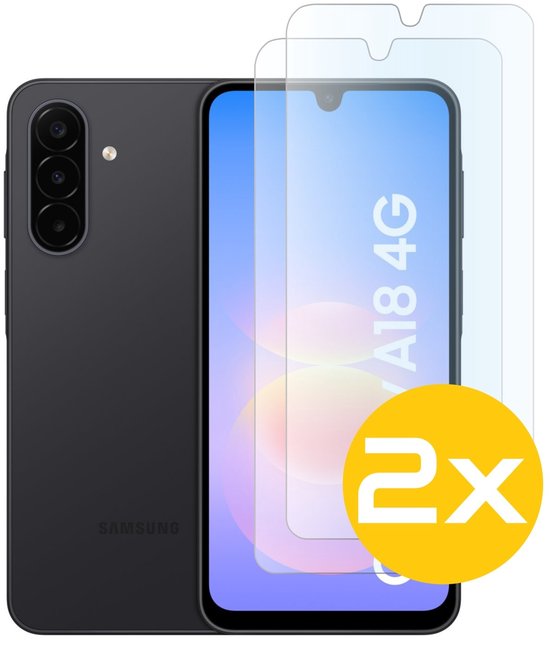 Screenprotector Geschikt Voor Samsung Galaxy A18 - Glasplaat - Tempered Glass - 2 Stuks