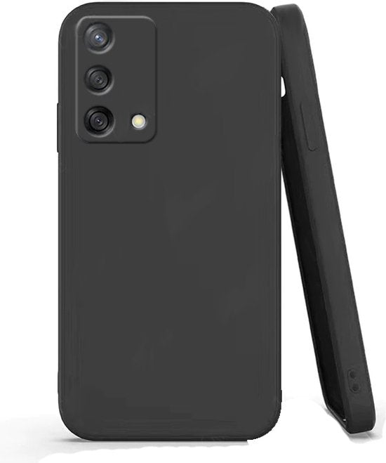 Oppo A52 Hoesje | Zwarte Siliconen hoesje | Back Cover Hoes | Bescherm hoesje Oppo A52 - Zwart