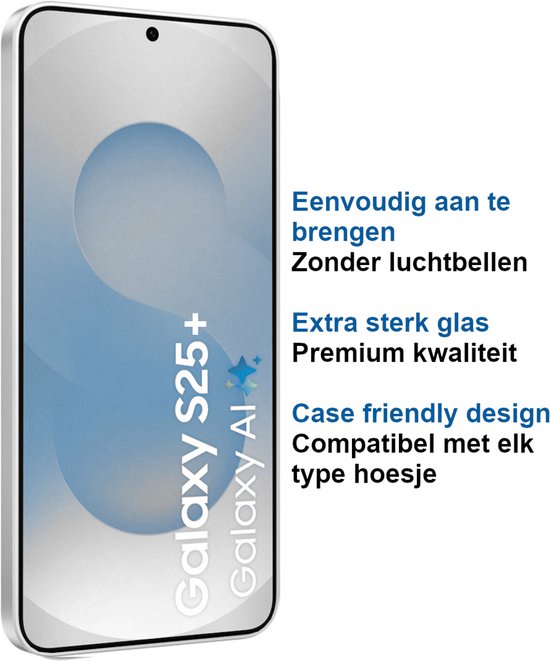 Premium Screenprotector Geschikt Voor Samsung S25+ (S25 PLUS) - Gehard Glas - 2 Stuks