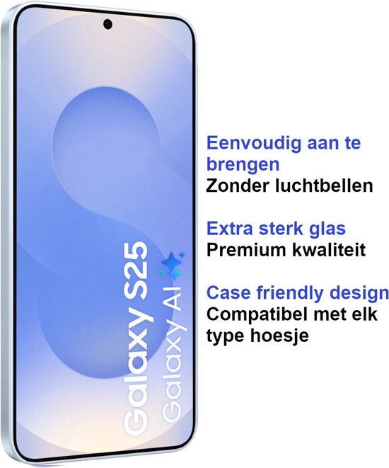 Premium Screenprotector Geschikt Voor Samsung S25 - Gehard Glas - 2 Stuks