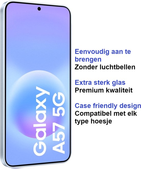 Premium Screenprotector Geschikt Voor Samsung A57 - Gehard Glas - 2 Stuks