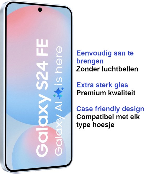Premium Screenprotector Geschikt Voor Samsung S24FE (Fan Edition) - Gehard Glas - 2 Stuks