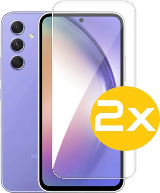 Screenprotector Geschikt Voor Samsung Galaxy A54 - Glasplaat - Tempered Glass - 2 Stuks