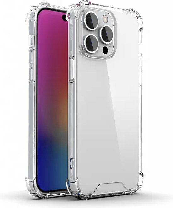 Anti Shock Hoesje Geschikt Voor iPhone 14 Pro - ShockProof Silicone Case - Transparant Back Cover