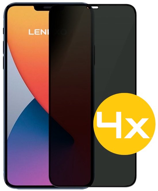 Privacy Screenprotector Geschikt Voor iPhone 13 Pro Max - Volledige Beschermglas - 4 Stuks
