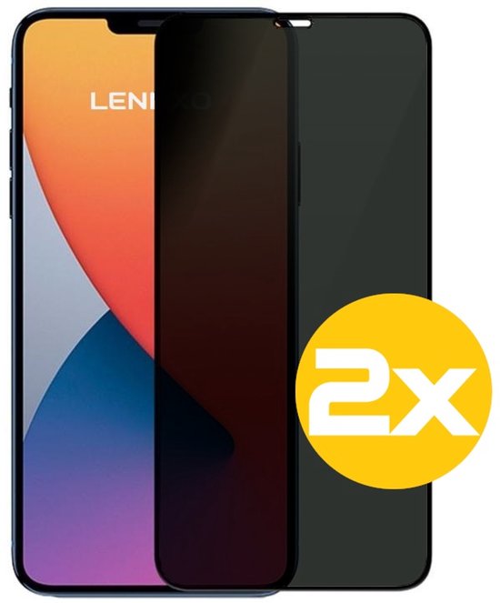 Privacy Screenprotector Geschikt Voor iPhone 13 - Volledige Beschermglas - 2 Stuks