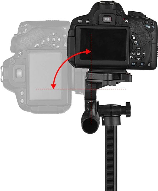 Lennexo Professionele Tripod | Uittrekbaar tot 140cm | Universele Statief Voor Smartphone en Camera | Inclusief Draagtas en Smartphone Telefoonhouder