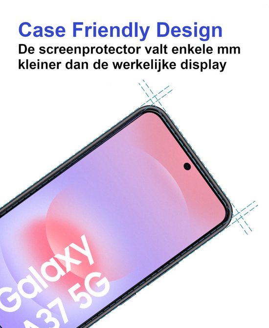 Premium Screenprotector Geschikt Voor Samsung A37 - Gehard Glas - 2 Stuks