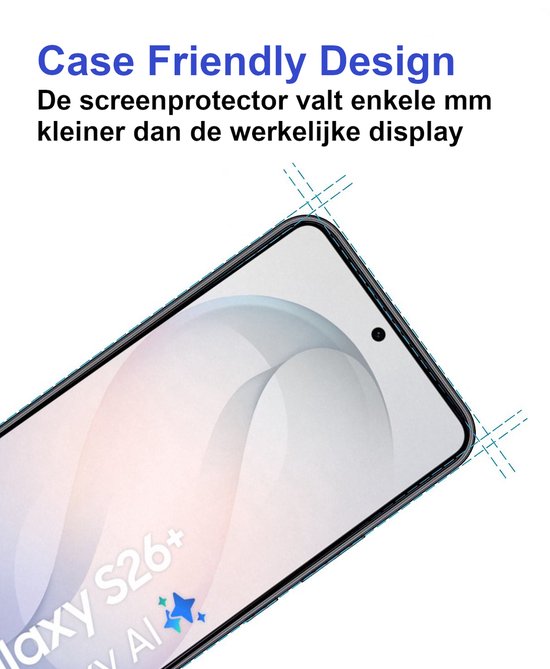 Premium Screenprotector Geschikt Voor Samsung S26+ (S26 PLUS) - Gehard Glas - 2 Stuks