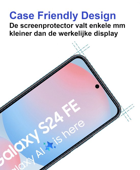 Premium Screenprotector Geschikt Voor Samsung S24FE (Fan Edition) - Gehard Glas - 2 Stuks