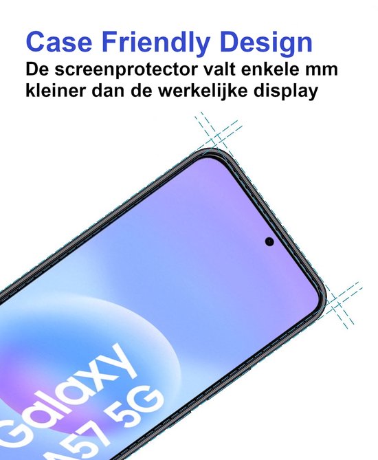 Premium Screenprotector Geschikt Voor Samsung A57 - Gehard Glas - 2 Stuks
