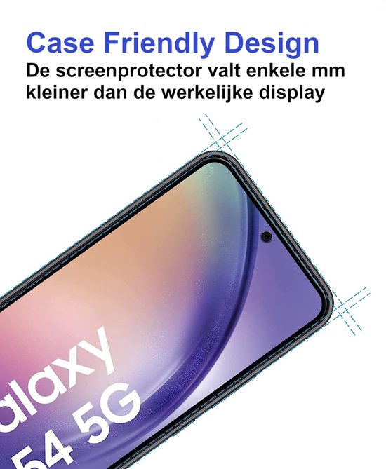 ArmorDrop Full Guard Screenprotector Geschikt Voor Samsung A54 - Gehard Glas - 2 Stuks