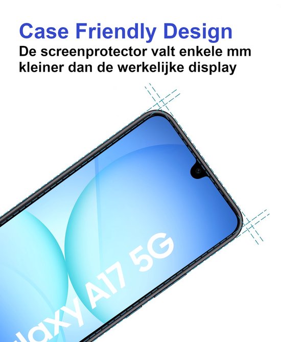 ArmorDrop Full Guard Screenprotector Geschikt Voor Samsung A17 - Gehard Glas - 2 Stuks