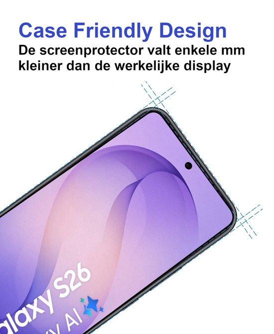 Premium Screenprotector Geschikt Voor Samsung S26 - Gehard Glas - 2 Stuks