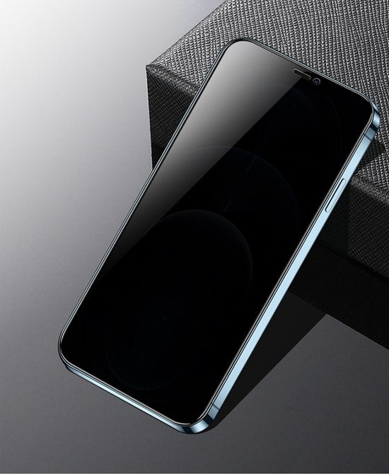 Full Cover Privacy Screenprotector Geschikt Voor iPhone 12 / 12 Pro - Volledige Beschermglas - PREMIUM Tempered Glass - 1 stuk