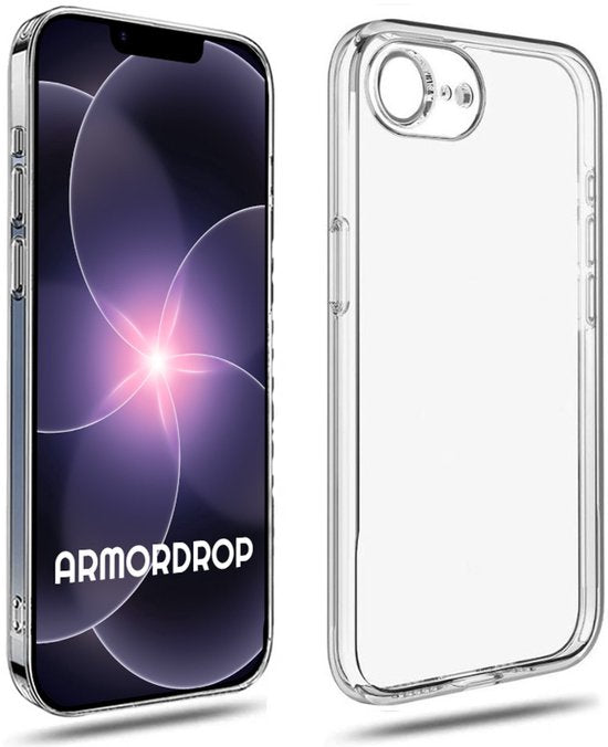 Armordrop Transparant Hoesje Geschikt Voor iPhone 17e / 16e Hoesje - Stevige Beschermhoesje