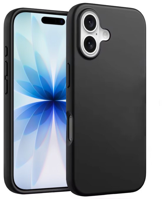 Zwart Hoesje Geschikt Voor iPhone 17 - Zwarte Siliconen hoesje - TPU Back Cover Hoes - Zwart