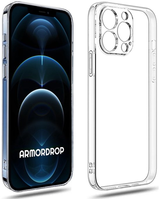 Armordrop Transparant Hoesje Geschikt Voor iPhone 12 Pro Hoesje - Stevige Beschermhoesje