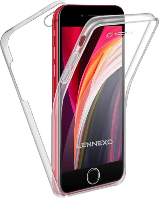 360° Hoesje Geschikt Voor iPhone SE 2022 / iPhone SE 2020 Hoesje / iPhone 8 Hoesje / iPhone 7 Hoesje en Screenprotector