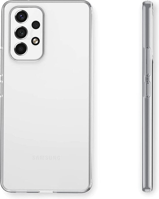 Hoesje en Screenprotector Combi Geschikt Voor Samsung Galaxy A33 5G - Transparant Hoesje + 2x Screenprotector