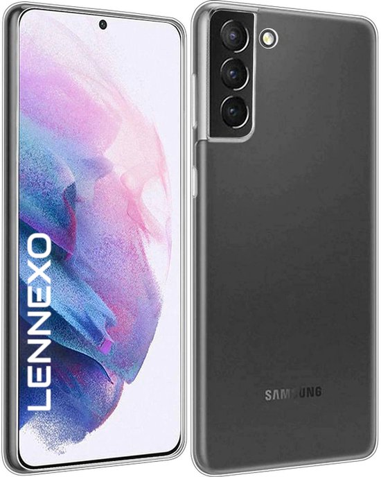 Hoesje en Privacy Screenprotector Combi Geschikt Voor Samsung S21 - Transparant Hoesje + Privacy Glas
