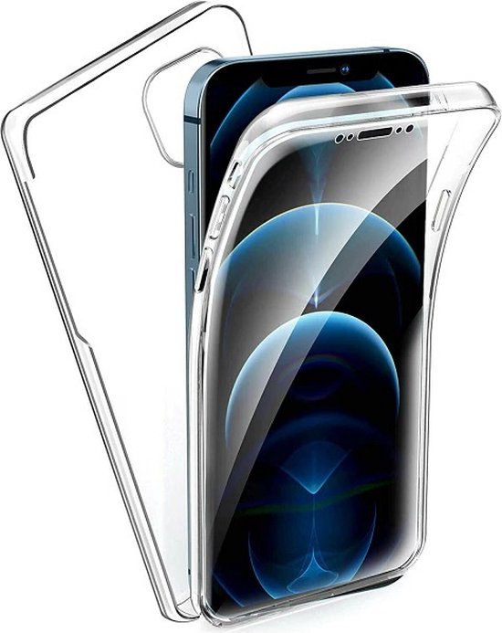 iPhone 13 Mini Hoesje | 2 in 1 Siliconen Hoesje 360° Bescherming | TPU Hoesje en Screenprotector iPhone 13 Mini in 1