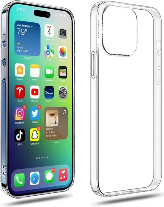 Transparant Hoesje Geschikt Voor iPhone 14 Pro Max - Back Cover Telefoonhoesje