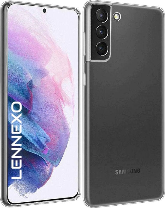 Hoesje en Screenprotector Combi Geschikt Voor Samsung S21 FE - Transparant Hoesje + Premium Screenprotector