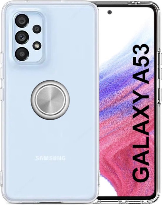 Armordrop Hoesje Met Ring Geschikt Voor Samsung A53 - Transparant Hoesje Met Ring