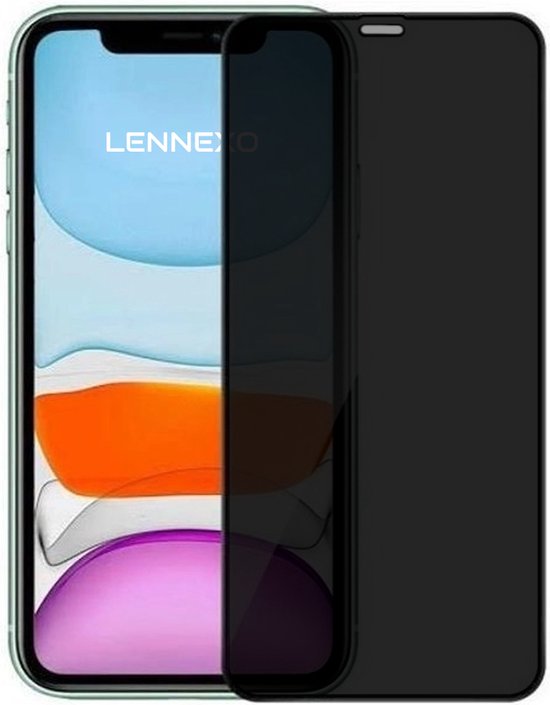Full Cover Privacy Screenprotector Geschikt Voor iPhone 11 / XR - Volledige Beschermglas - PREMIUM Tempered Glass - 1 stuk